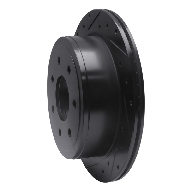 Picture of R1 04-11 Ford F-150 RWD Rear Left Drilled & Slotted Black Brake Rotor