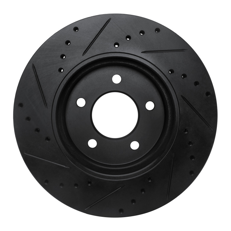 Picture of R1 05-12 Ford Escape Front Right Drilled & Slotted Black Brake Rotor