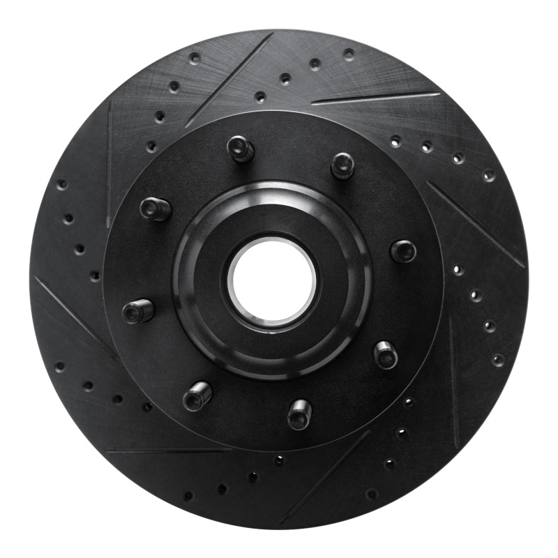 Picture of R1 05-07 Ford F-250 2WD (Super Duty) Front Left Drilled & Slotted Black Brake Rotor