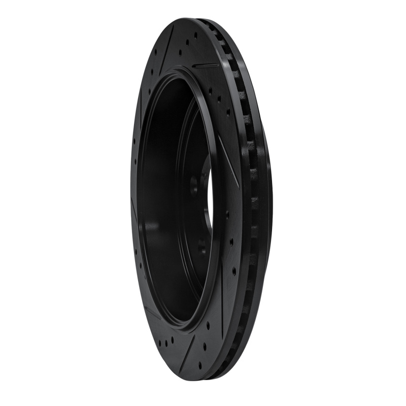 Picture of R1 07-17 Ford Expedition Rear Right Drilled & Slotted Black Brake Rotor