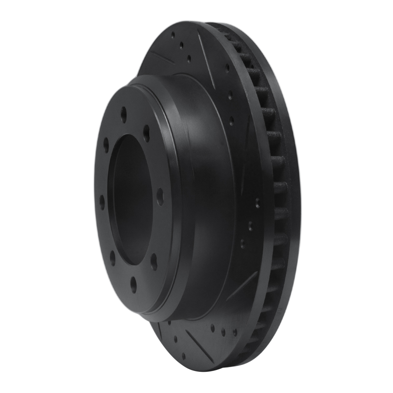 Picture of R1 08-25 Ford E-150 Rear Right Drilled & Slotted Black Brake Rotor