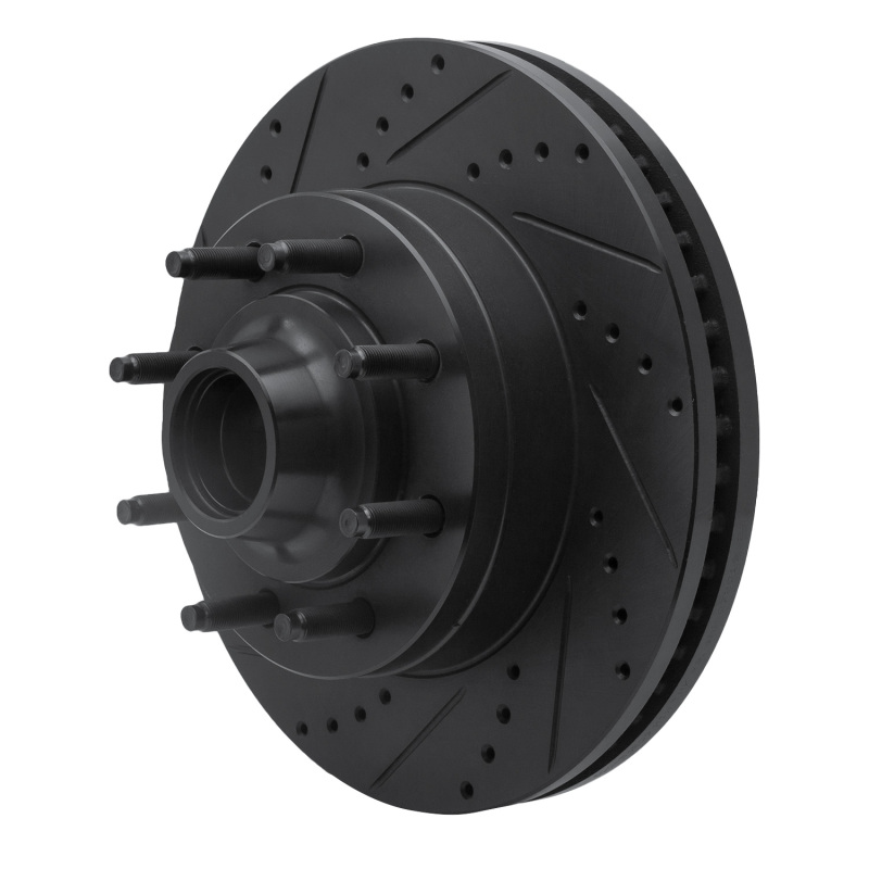 Picture of R1 08-25 Ford E-350 Super Duty Front Left Drilled & Slotted Black Brake Rotor