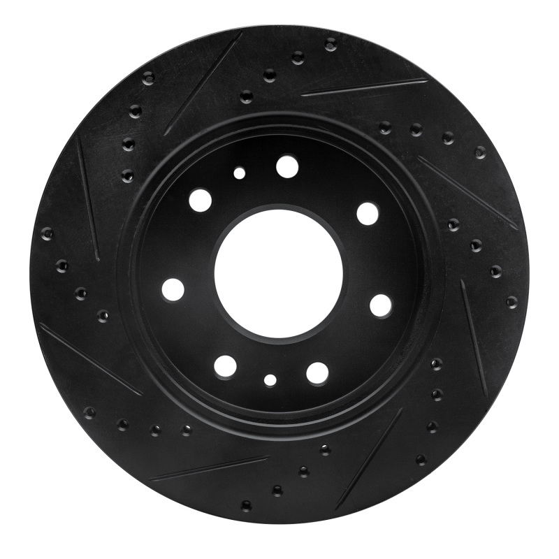Picture of R1 09-09 Ford F-150 RWD Front Right Drilled & Slotted Black Brake Rotor