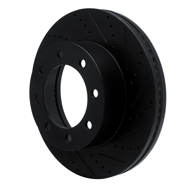 Picture of R1 12-25 Ford F-250 4WD (Super Duty) Front Right Drilled & Slotted Black Brake Rotor