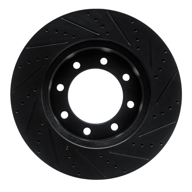 Picture of R1 12-25 Ford F-350 Super Duty 4WD Front Left Drilled & Slotted Black Brake Rotor