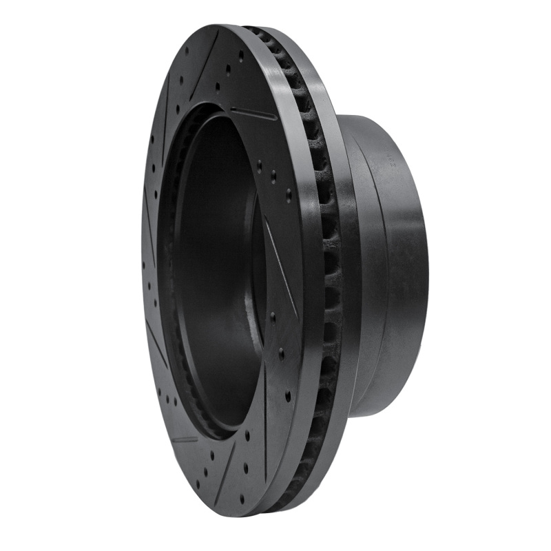 Picture of R1 11-22 Ford F-350 Super Duty 2WD Rear Right Drilled & Slotted Black Brake Rotor