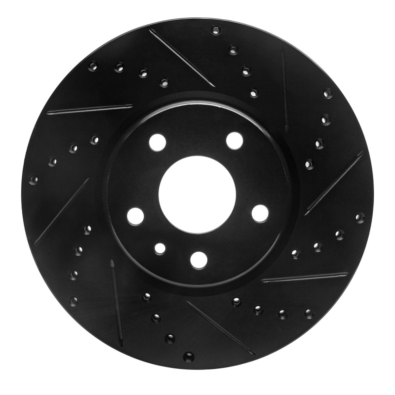 Picture of R1 13-20 Ford Fusion Front Right Drilled & Slotted Black Brake Rotor