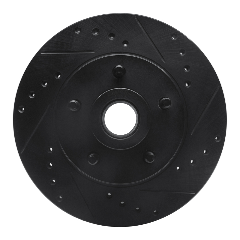 Picture of R1 79-91 Ford Country Squire Front Right Drilled & Slotted Black Brake Rotor