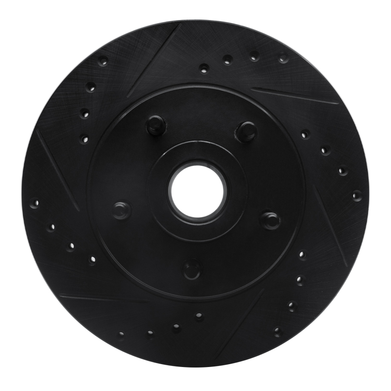 Picture of R1 79-91 Ford LTD Front Left Drilled & Slotted Black Brake Rotor