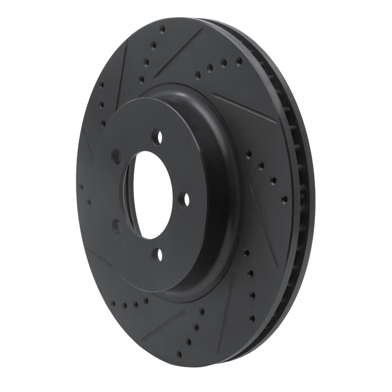 Picture of R1 03-05 Lincoln AVIATOR Front Left Drilled & Slotted Black Brake Rotor