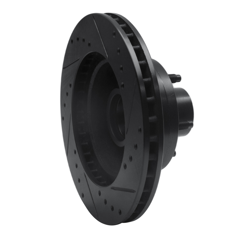 Picture of R1 79-91 Ford LTD Front Left Drilled & Slotted Black Brake Rotor