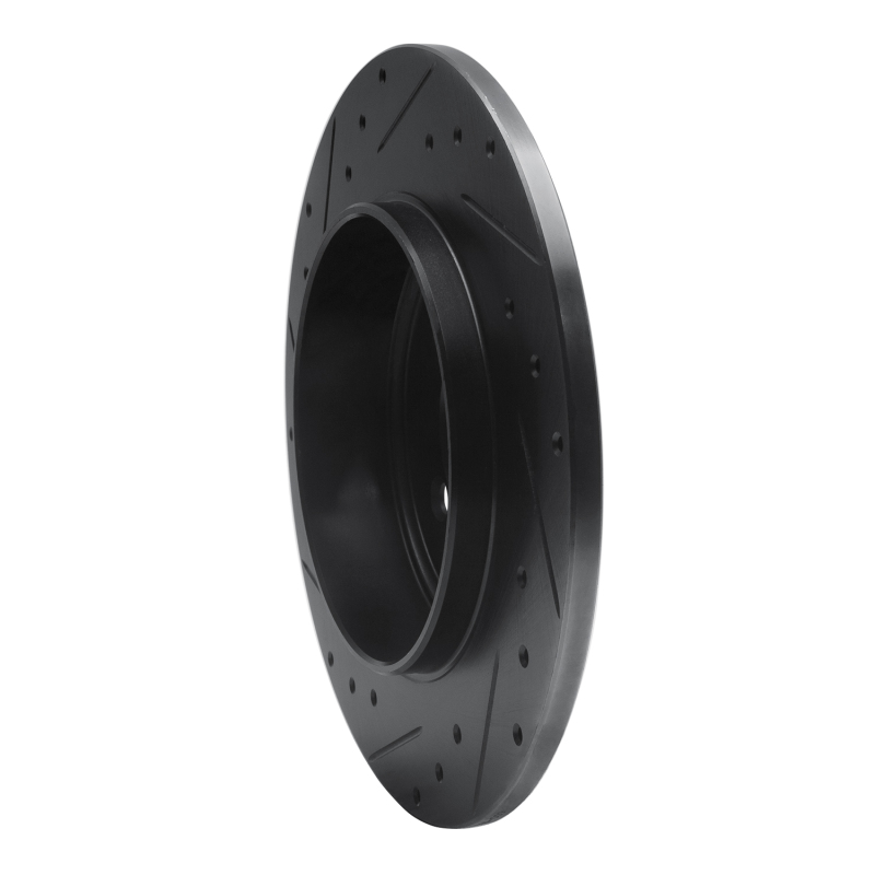 Picture of R1 03-05 Lincoln AVIATOR Rear Right Drilled & Slotted Black Brake Rotor
