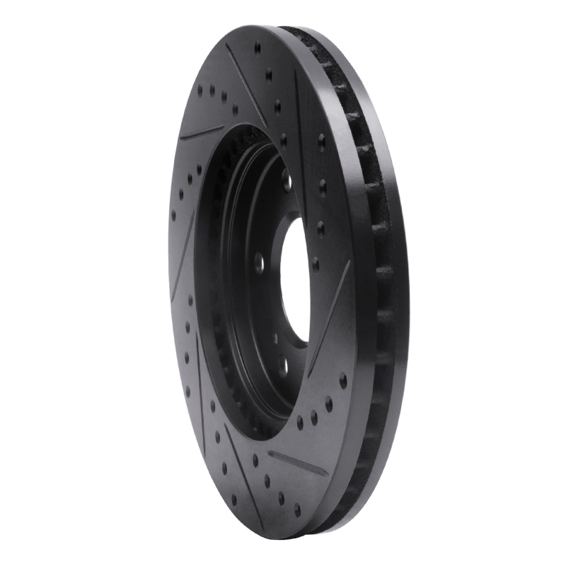 Picture of R1 91-96 Acura NSX Front Left Drilled & Slotted Black Brake Rotor