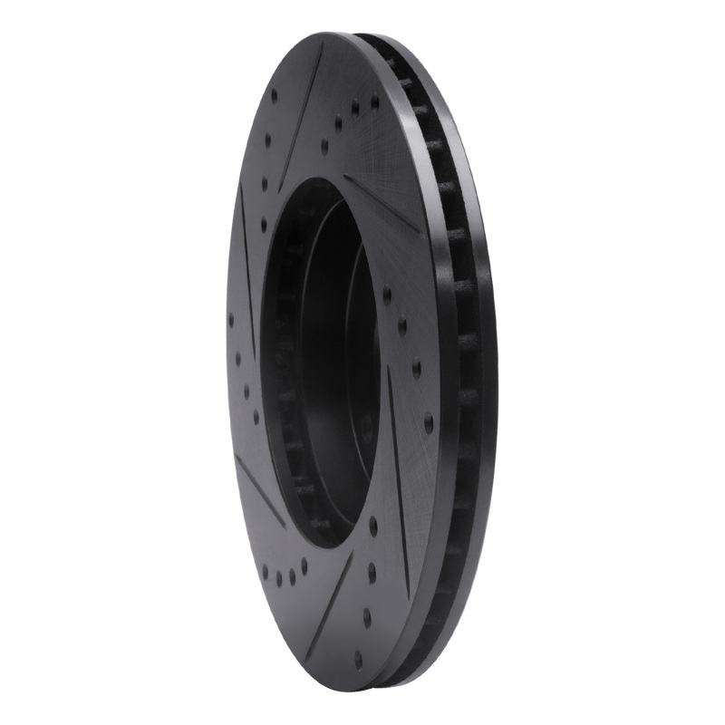 Picture of R1 98-99 Acura CL Front Right Drilled & Slotted Black Brake Rotor