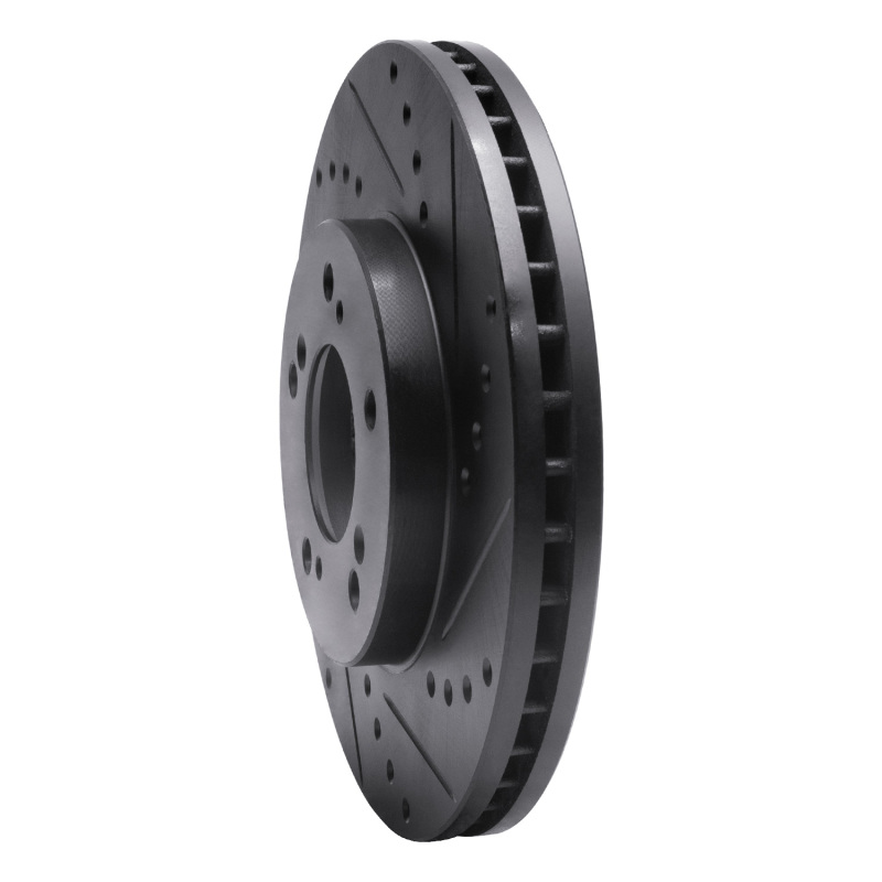 Picture of R1 93-95 Acura Legend Front Right Drilled & Slotted Black Brake Rotor