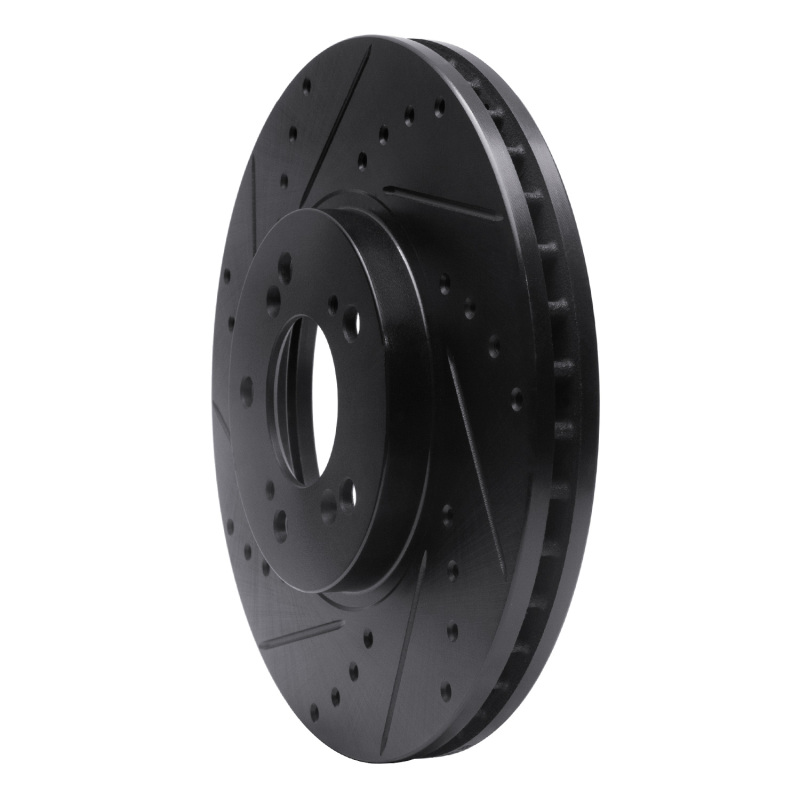 Picture of R1 99-04 Acura RL Front Left Drilled & Slotted Black Brake Rotor