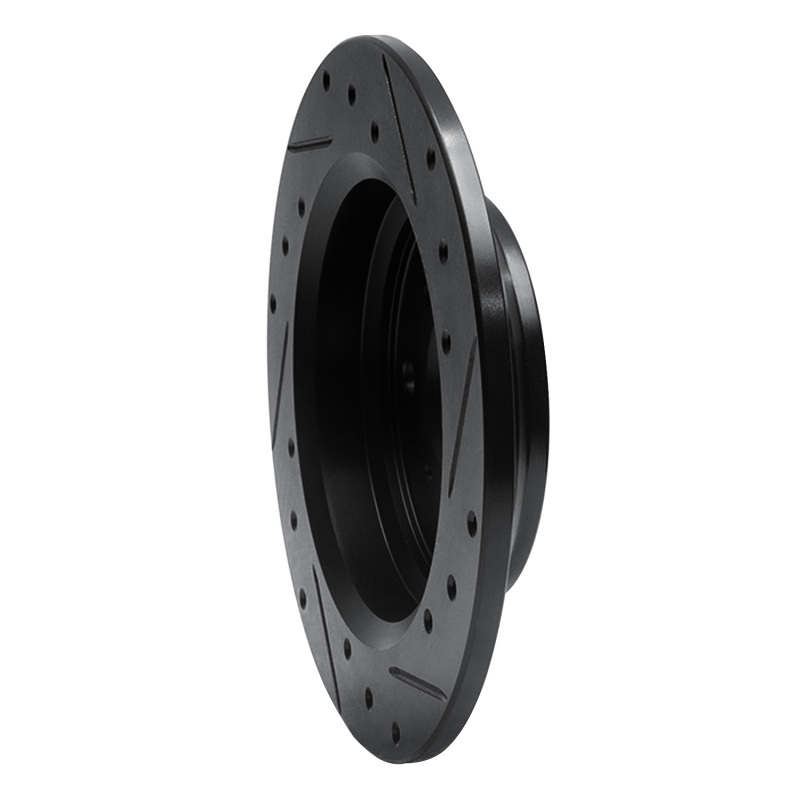 Picture of R1 86-96 Acura Legend Rear Left Drilled & Slotted Black Brake Rotor