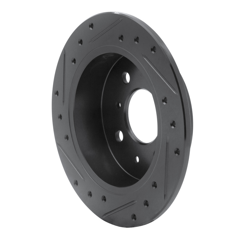 Picture of R1 88-01 Acura Integra Rear Right Drilled & Slotted Black Brake Rotor