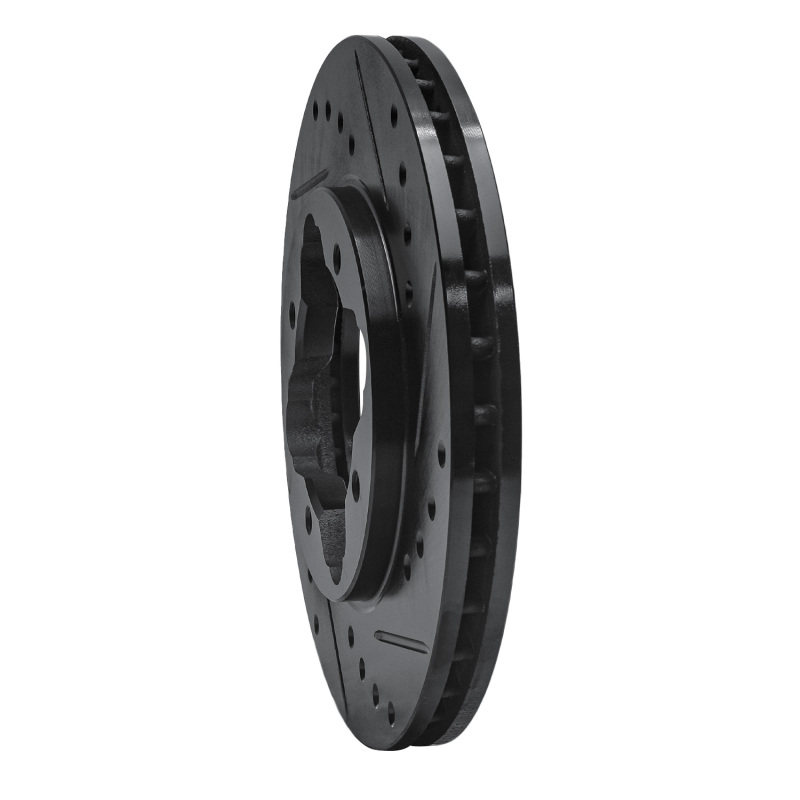 Picture of R1 90-97 Acura CL Front Right Drilled & Slotted Black Brake Rotor