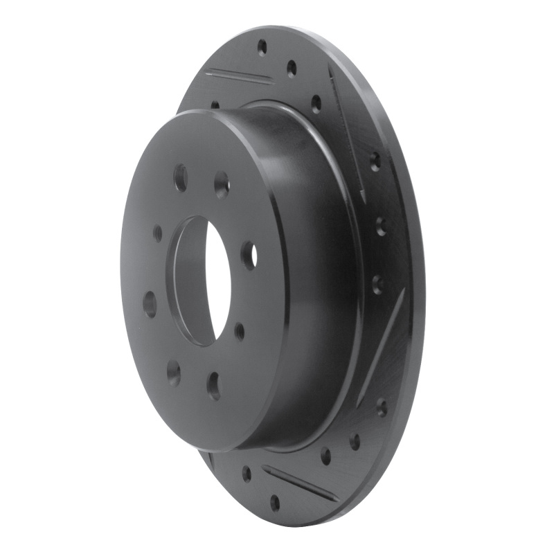 Picture of R1 88-01 Acura Integra Rear Right Drilled & Slotted Black Brake Rotor