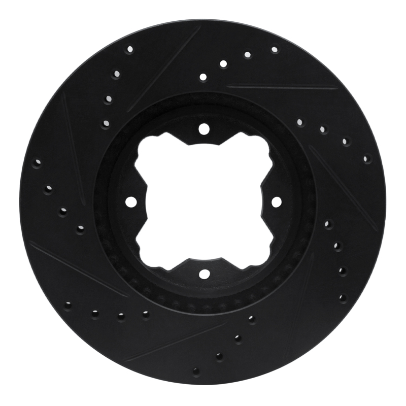 Picture of R1 91-97 Acura CL Front Right Drilled & Slotted Black Brake Rotor