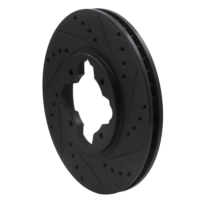 Picture of R1 91-97 Acura CL Front Right Drilled & Slotted Black Brake Rotor