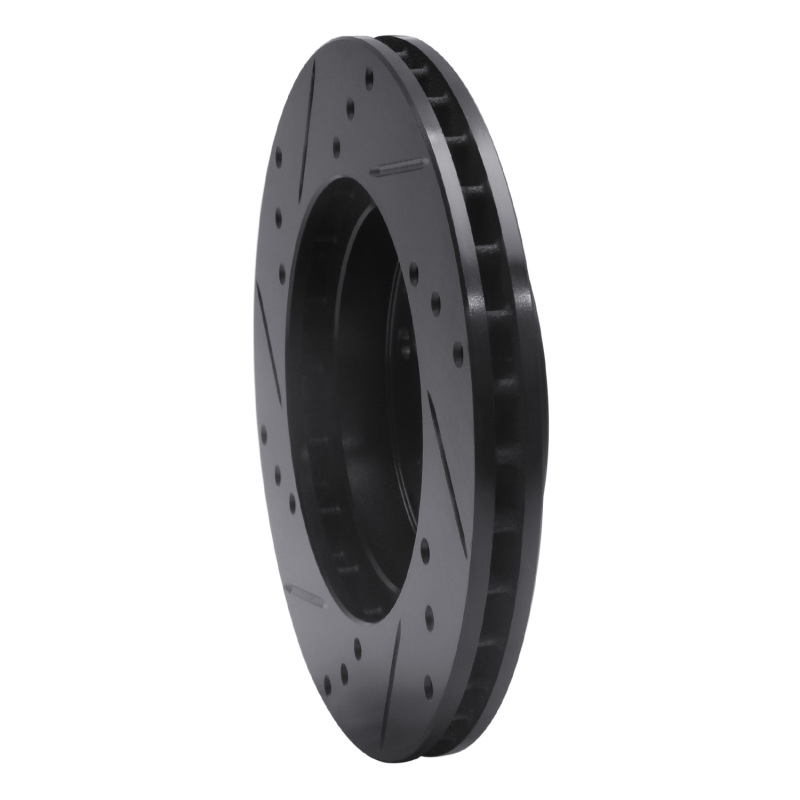 Picture of R1 98-02 Acura CL Front Right Drilled & Slotted Black Brake Rotor