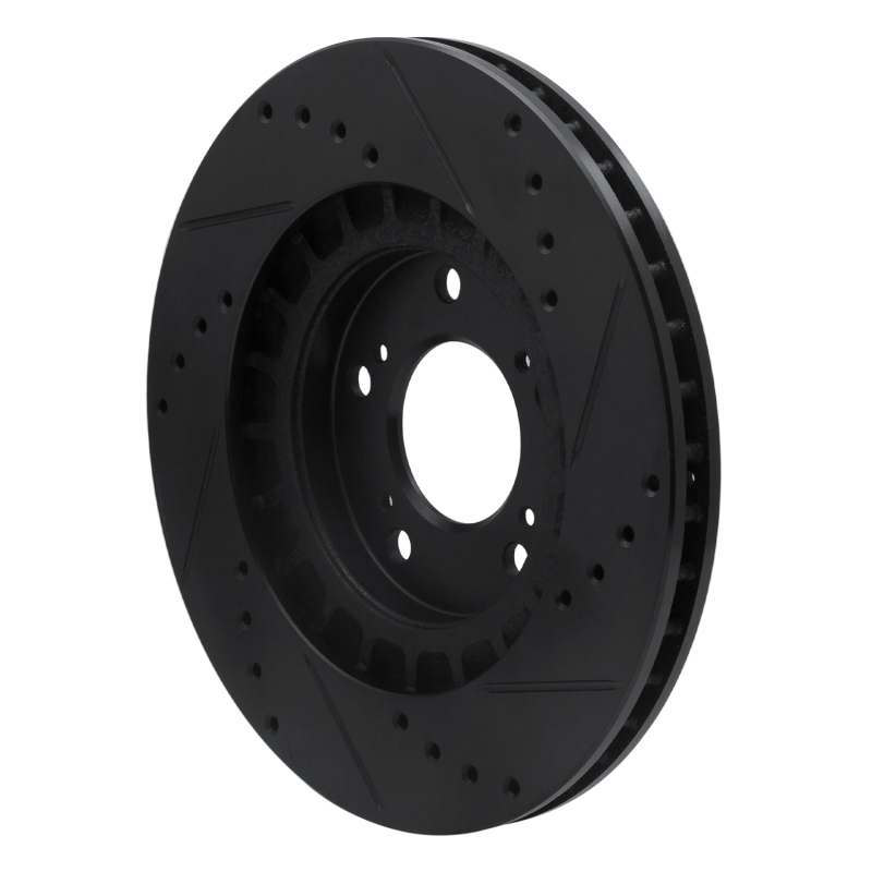 Picture of R1 00-09 Honda S2000 Front Left Drilled & Slotted Black Brake Rotor