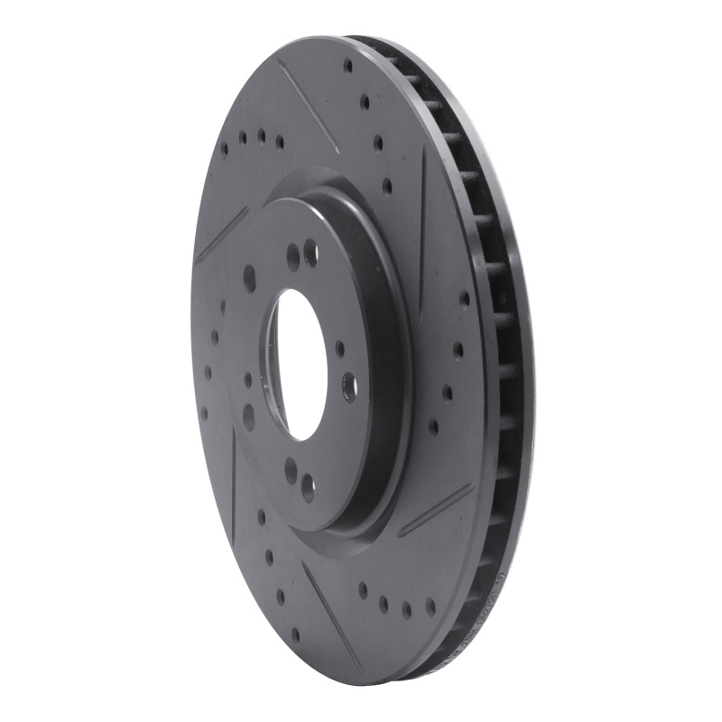 Picture of R1 00-09 Honda S2000 Front Right Drilled & Slotted Black Brake Rotor