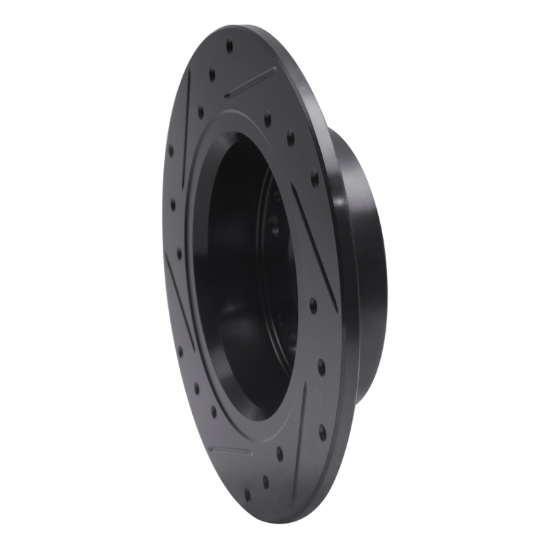 Picture of R1 03-08 Acura TSX Rear Right Drilled & Slotted Black Brake Rotor