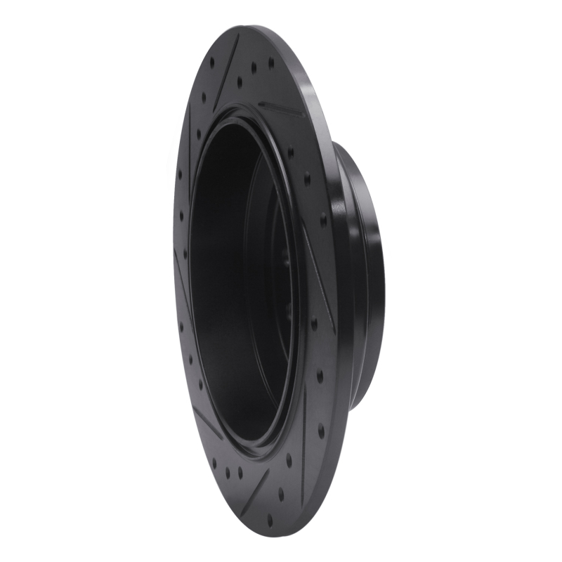 Picture of R1 10-15 Honda Accord Crosstour Rear Right Drilled & Slotted Black Brake Rotor