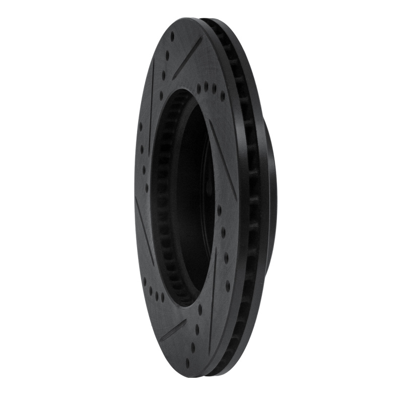 Picture of R1 12-15 Acura ILX Front Right Drilled & Slotted Black Brake Rotor