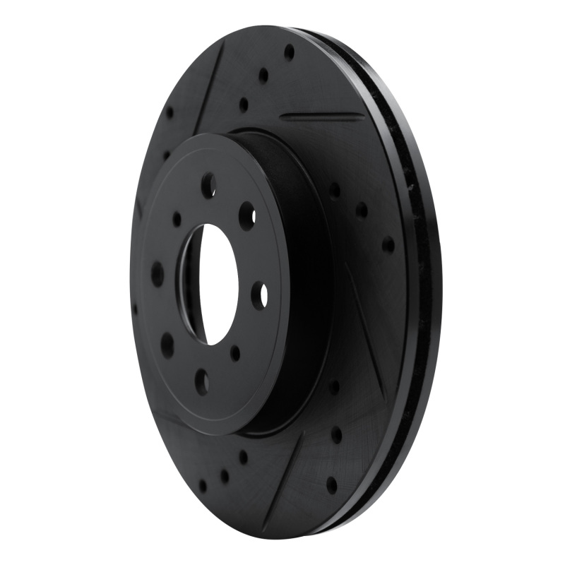 Picture of R1 15-20 Honda Fit (USA/Canada) Front Left Drilled & Slotted Black Brake Rotor