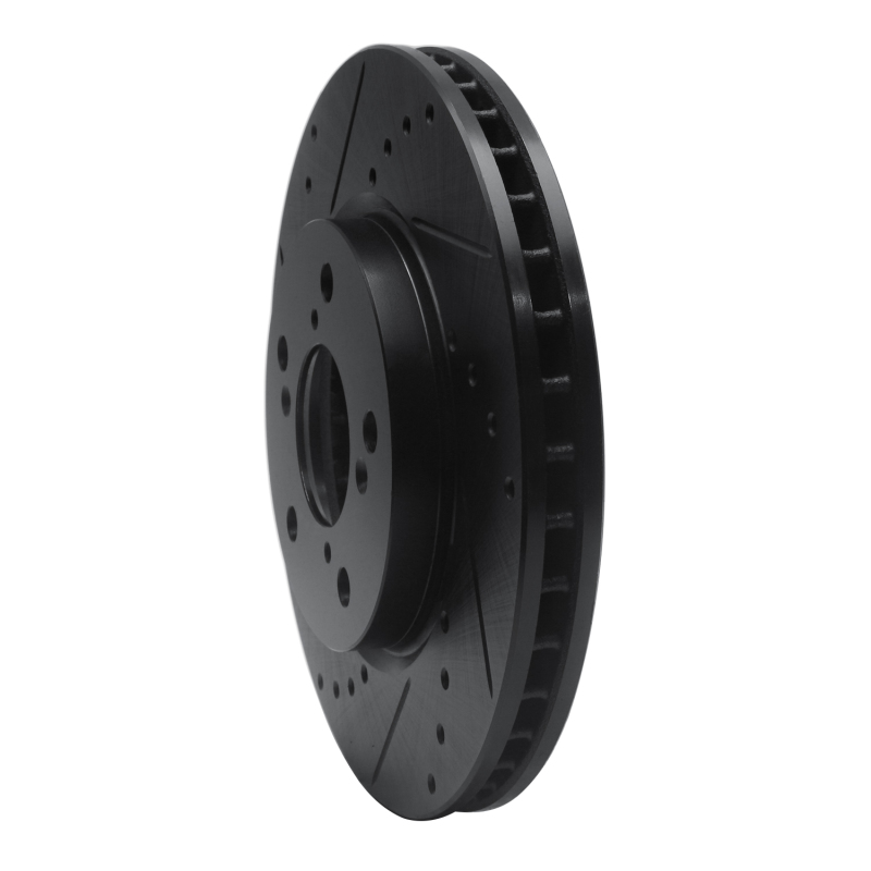 Picture of R1 05-10 Honda Odyssey Front Left Drilled & Slotted Black Brake Rotor