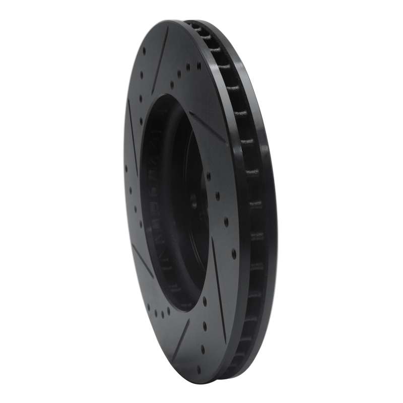 Picture of R1 05-10 Honda Odyssey Front Right Drilled & Slotted Black Brake Rotor