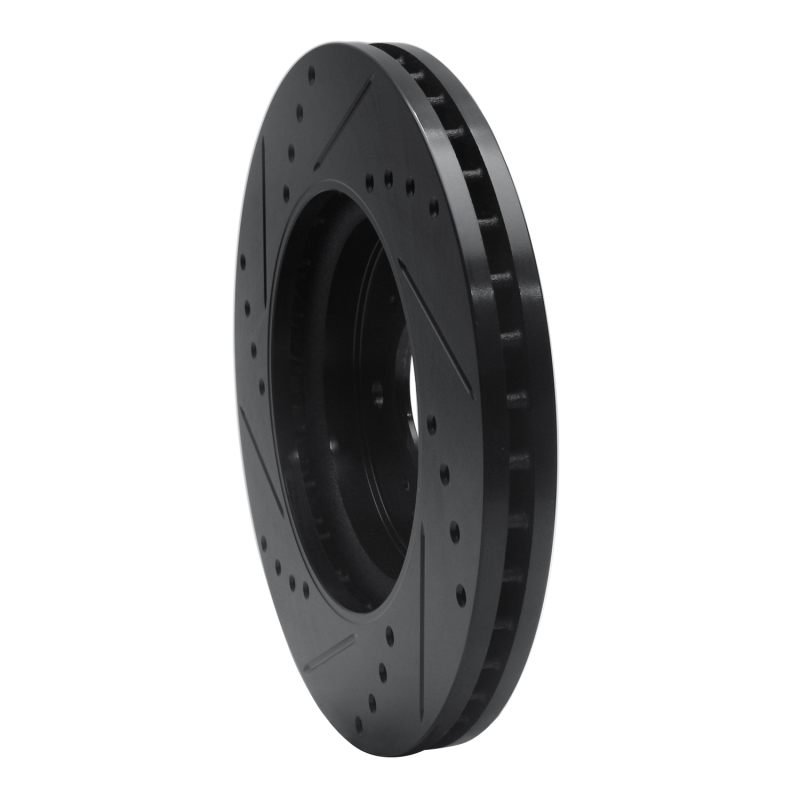 Picture of R1 07-16 Acura RDX Front Right Drilled & Slotted Black Brake Rotor