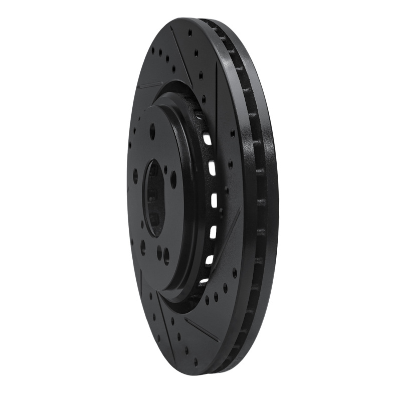 Picture of R1 15-25 Acura MDX Front Right Drilled & Slotted Black Brake Rotor