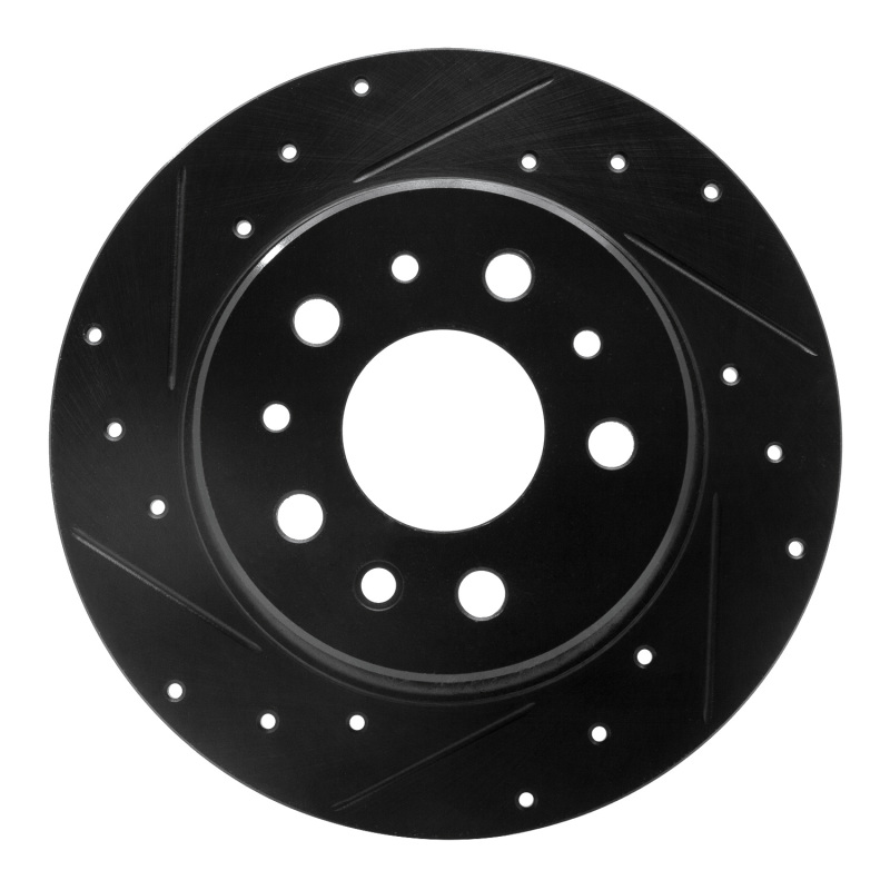 Picture of R1 61-91 Mercedes-Benz 230S Rear Left Drilled & Slotted Black Brake Rotor