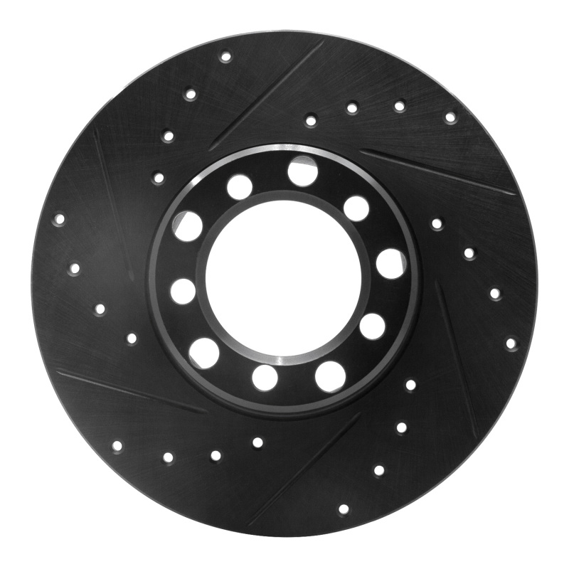 Picture of R1 68-76 Mercedes-Benz 220 Front Left Drilled & Slotted Black Brake Rotor