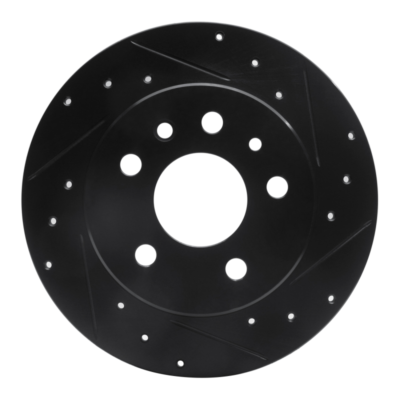 Picture of R1 61-91 Mercedes-Benz 220 Rear Right Drilled & Slotted Black Brake Rotor