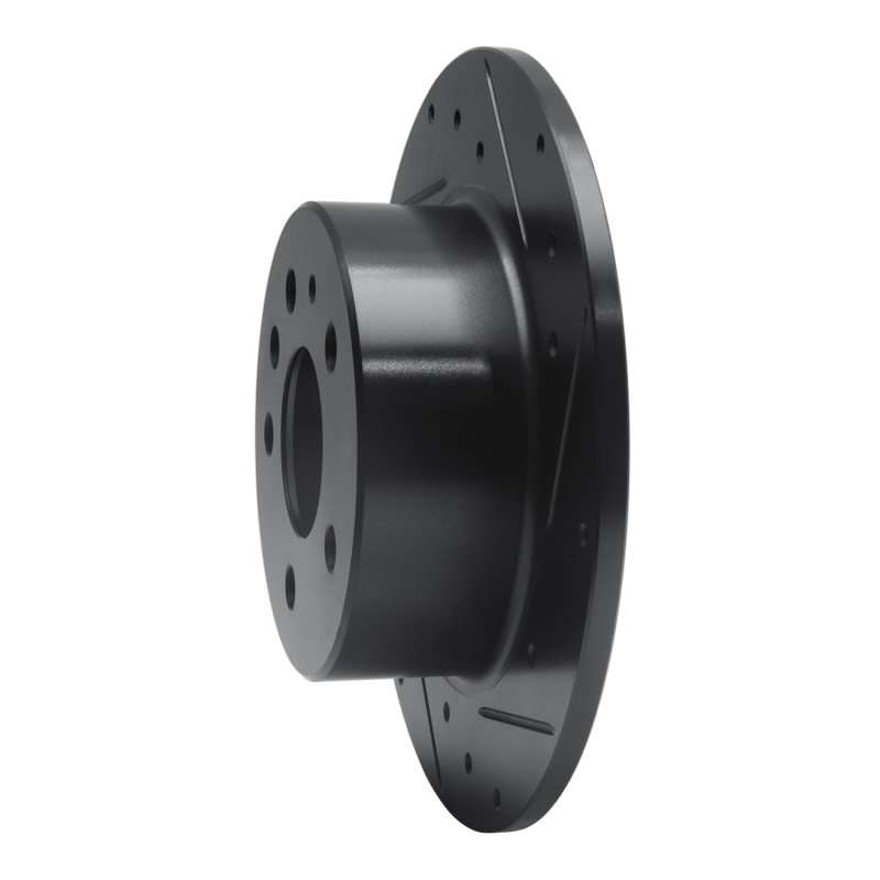 Picture of R1 61-91 Mercedes-Benz 220 Rear Right Drilled & Slotted Black Brake Rotor