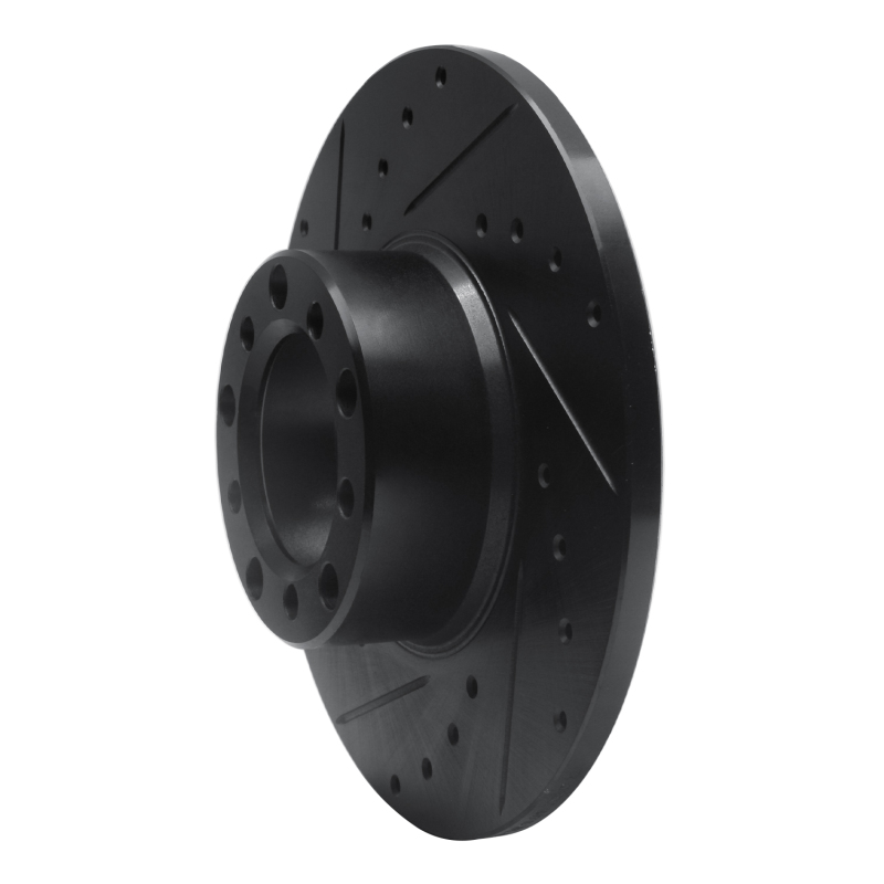 Picture of R1 73-85 Mercedes-Benz 230 Front Left Drilled & Slotted Black Brake Rotor