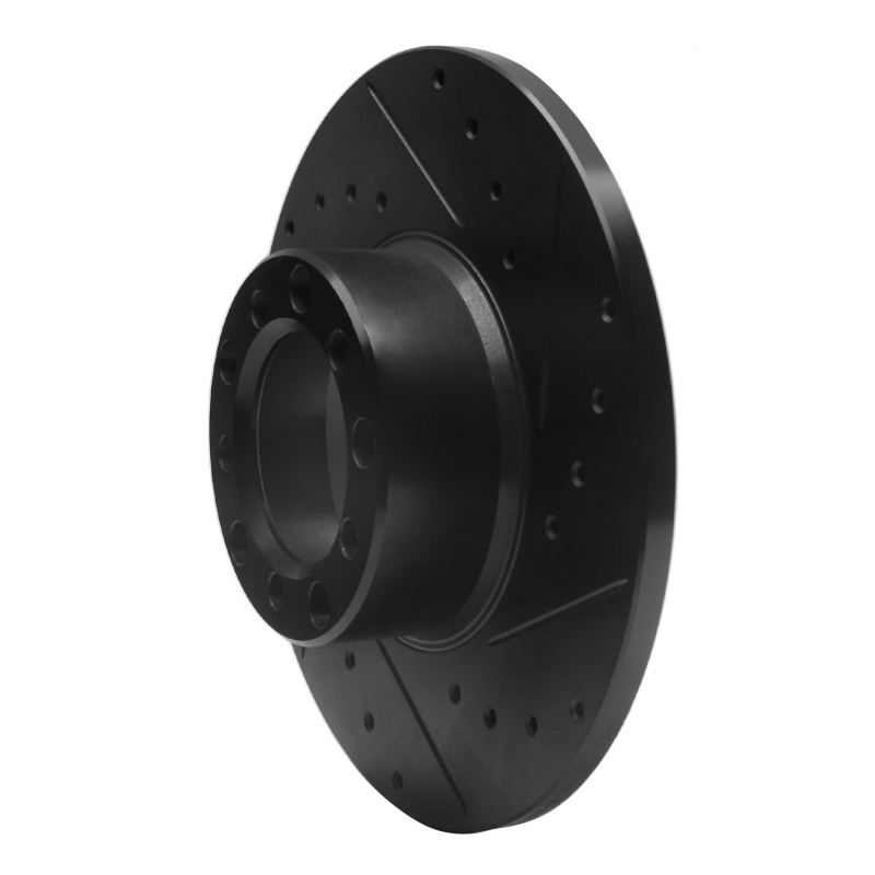 Picture of R1 73-85 Mercedes-Benz 230 Front Right Drilled & Slotted Black Brake Rotor