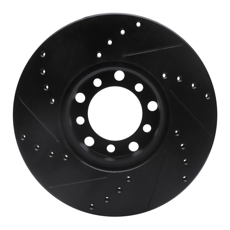 Picture of R1 72-80 Mercedes-Benz 280SEL Front Right Drilled & Slotted Black Brake Rotor