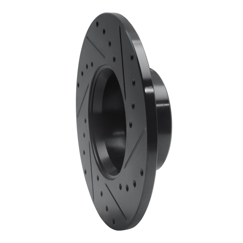 Picture of R1 73-85 Mercedes-Benz 230 Front Left Drilled & Slotted Black Brake Rotor