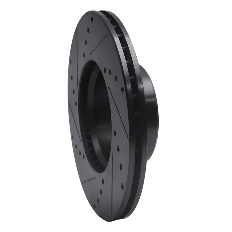 Picture of R1 72-80 Mercedes-Benz 280SEL Front Right Drilled & Slotted Black Brake Rotor