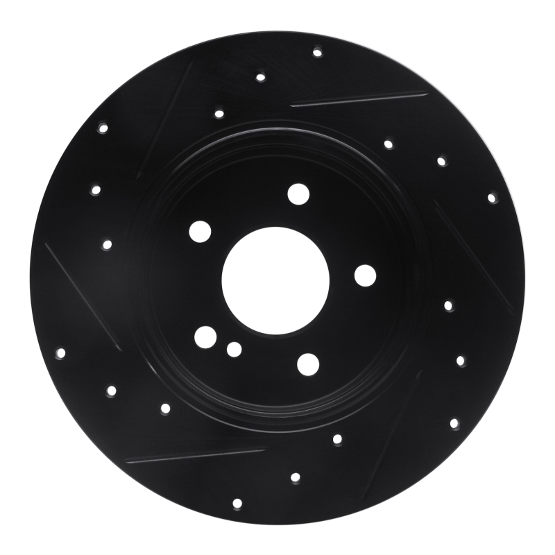 Picture of R1 94-11 Mercedes-Benz CLK350 Rear Right Drilled & Slotted Black Brake Rotor