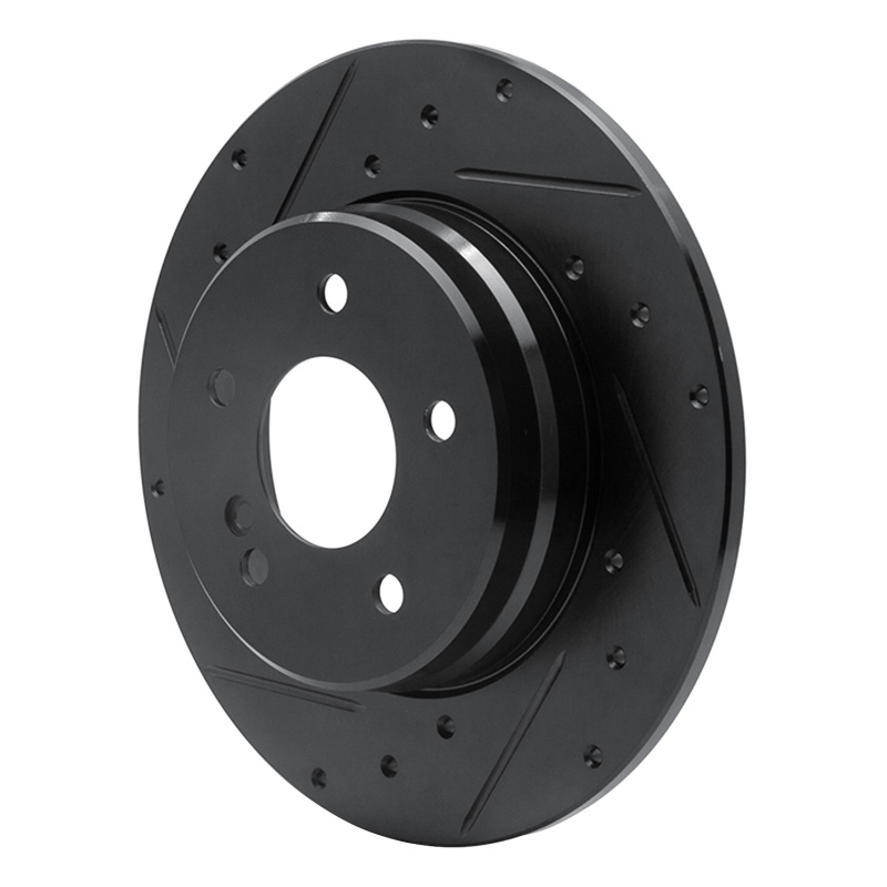 Picture of R1 94-11 Mercedes-Benz C280 Rear Left Drilled & Slotted Black Brake Rotor
