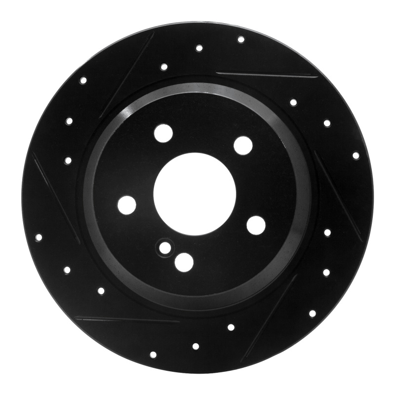 Picture of R1 03-16 Mercedes-Benz E280 (Canada) Rear Left Drilled & Slotted Black Brake Rotor