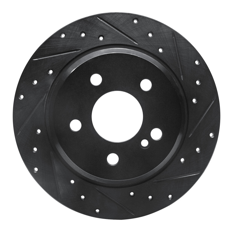 Picture of R1 03-16 Mercedes-Benz E280 (Canada) Rear Right Drilled & Slotted Black Brake Rotor